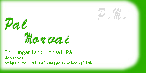pal morvai business card